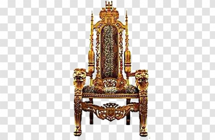 Throne Icon - Antique - Long Paragraph Gold Carved Texture Transparent PNG