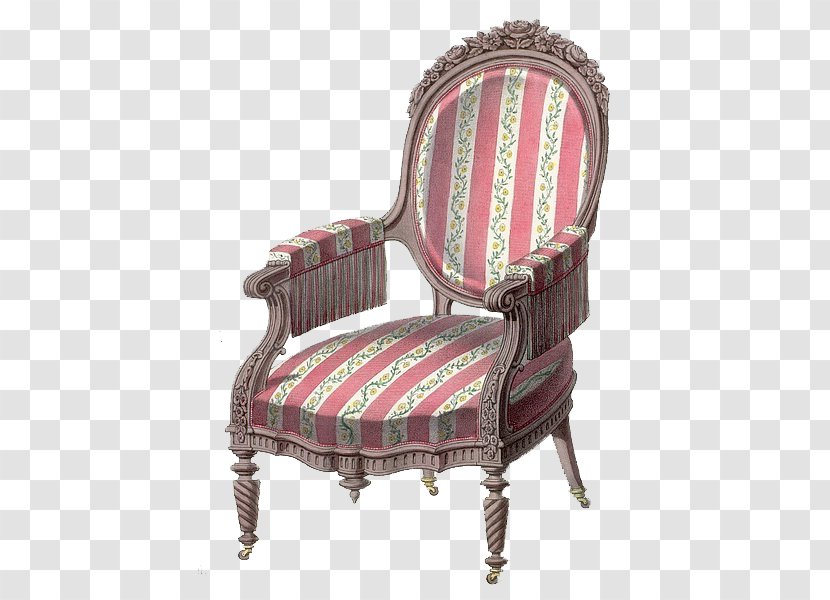 France Chair Furniture Seat - Directoire Style - French Royal Pink Transparent PNG