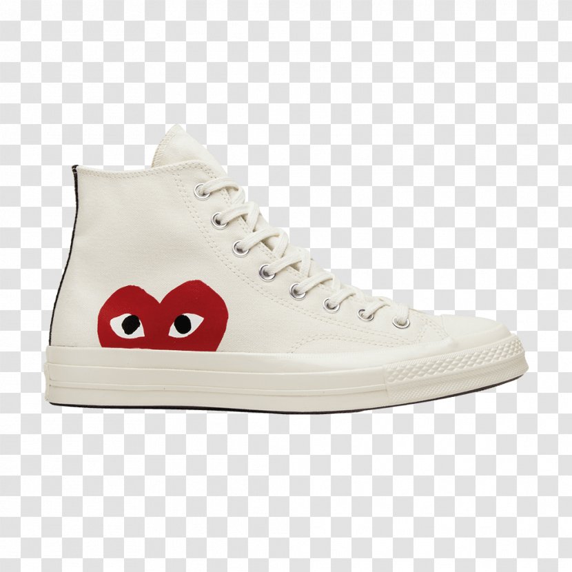 Chuck Taylor All-Stars Comme Des Garcons Converse 70s X Play Cdg Trainers Mens High-top Garçons - Hightop - Off White Brand Sneakers Transparent PNG