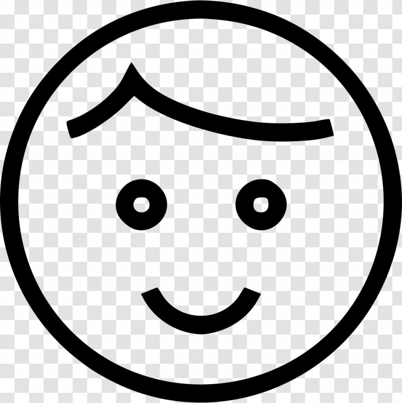 Smiley White Happiness Clip Art - Black Transparent PNG