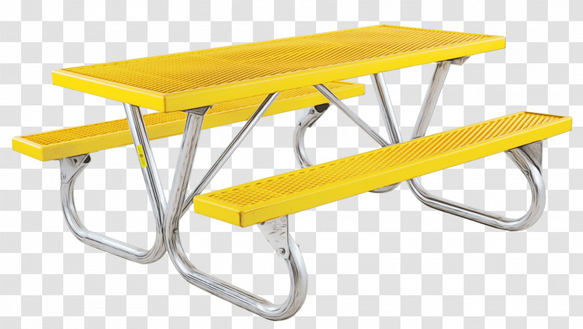 Table Outdoor Table Yellow Angle Mathematics Transparent PNG