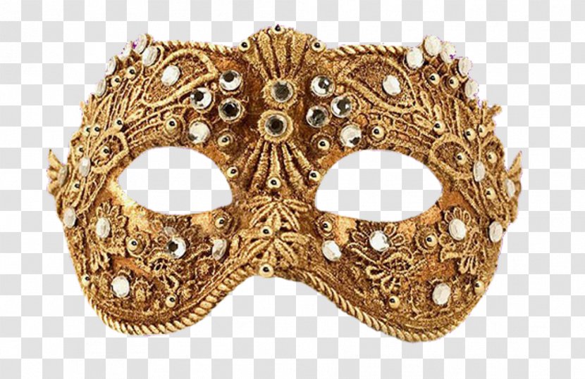 Mask Carnival Masquerade Ball - Golden Transparent PNG
