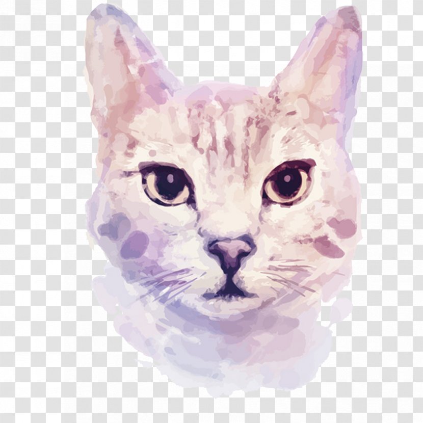 Cat Kitten Watercolor Painting Illustration - Asian - Hand Painted Transparent PNG