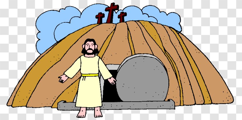 Jesus Is Risen! Clip Art Resurrection Of Openclipart Has Risen - Empty Tomb - Easter Transparent PNG