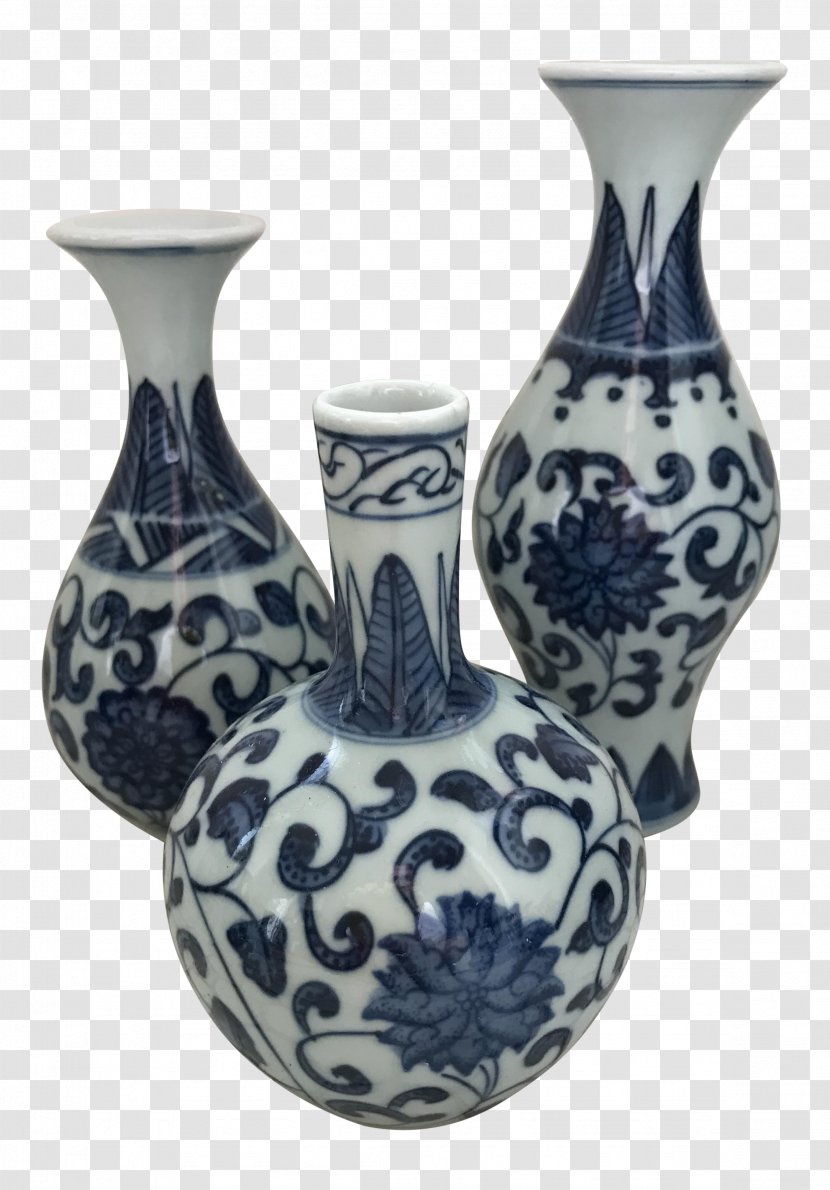 Blue And White Pottery Vase Ceramic Chinoiserie Porcelain Transparent PNG