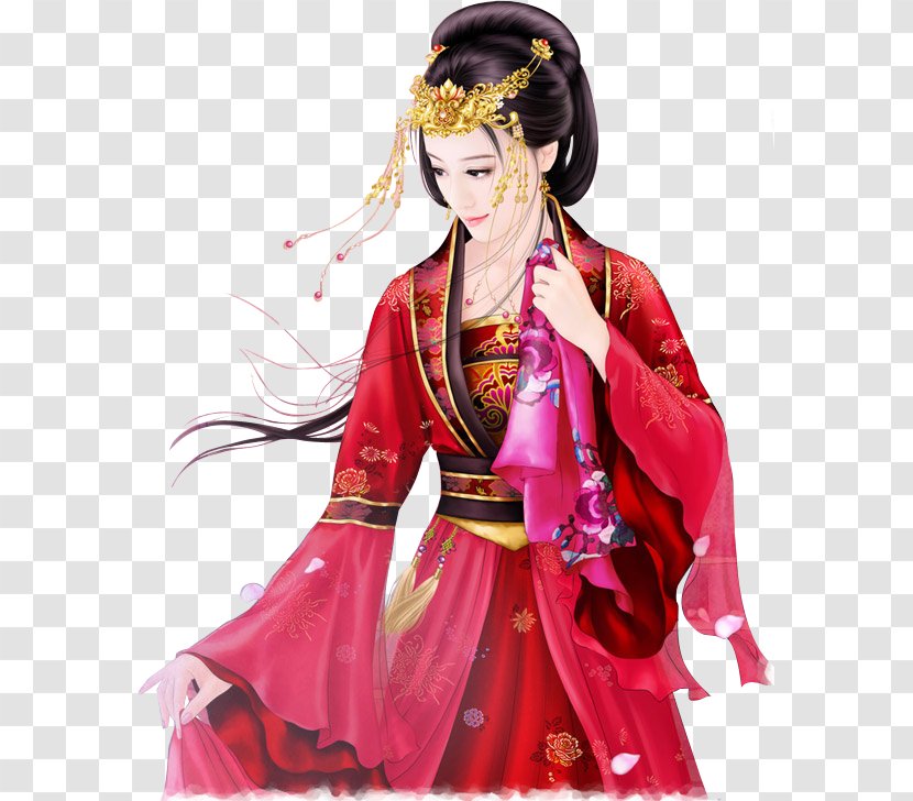 Painting Chinese Art Novel Illustration - Elf - Classical Bride Transparent PNG