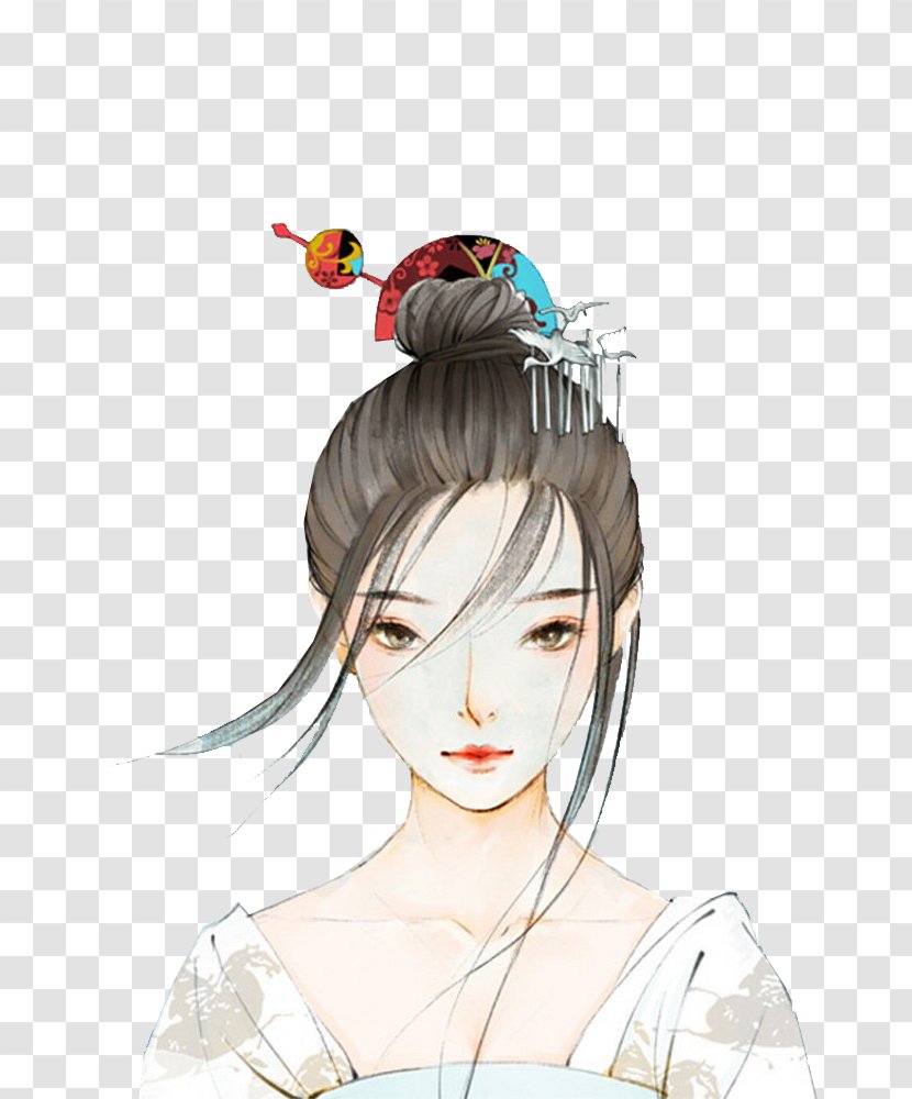 Japan Illustration Painting Woman - Frame Transparent PNG