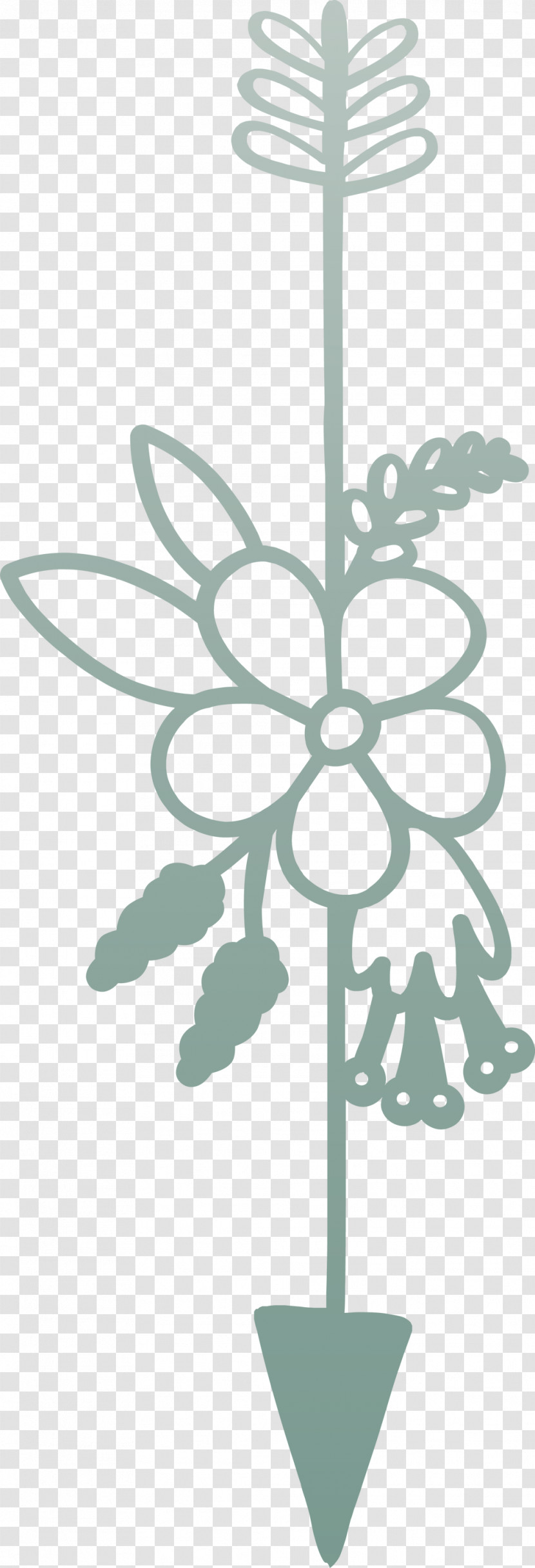 Boho Arrow Flower Arrow Transparent PNG