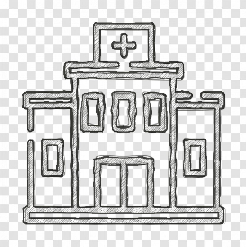 Hospital Icon Urban Medical - Coloring Book Architecture Transparent PNG