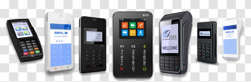 Feature Phone Smartphone Point Of Sale Payment Terminal Credit Card - Electronic Device - Mobile Pay Transparent PNG