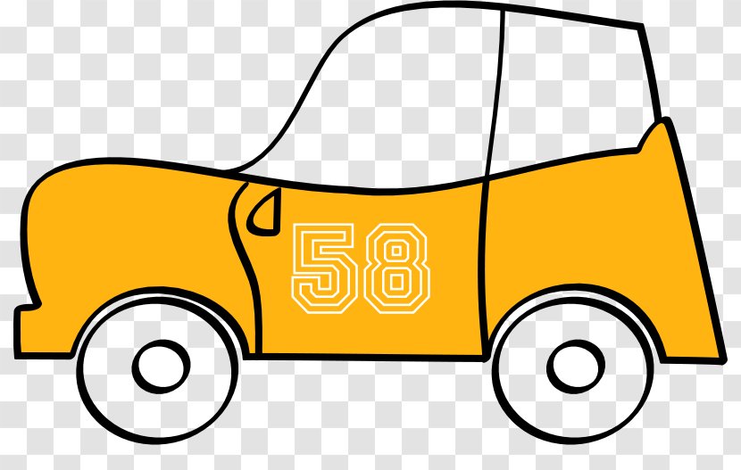 Cars Clip Art - Compact Car - Fun Vector Transparent PNG