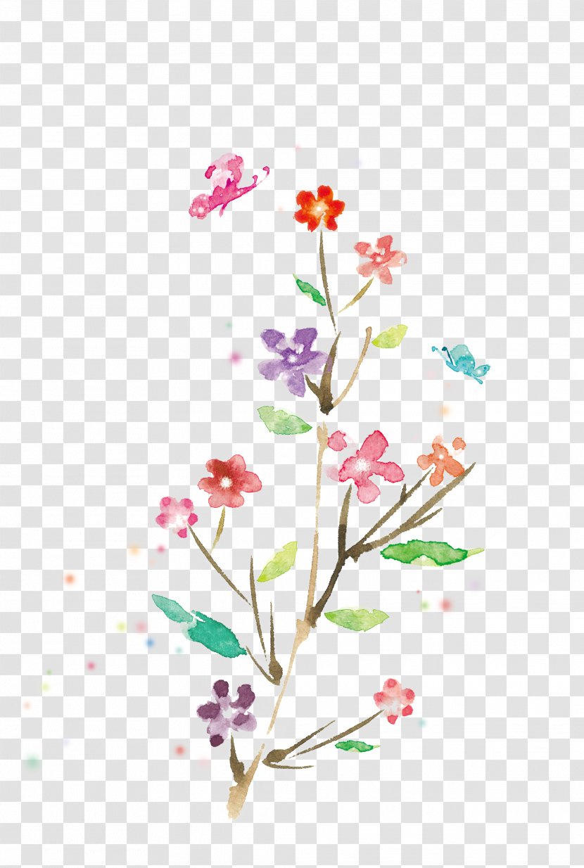 Illustration - Korea - Hand-painted Flower Color Transparent PNG