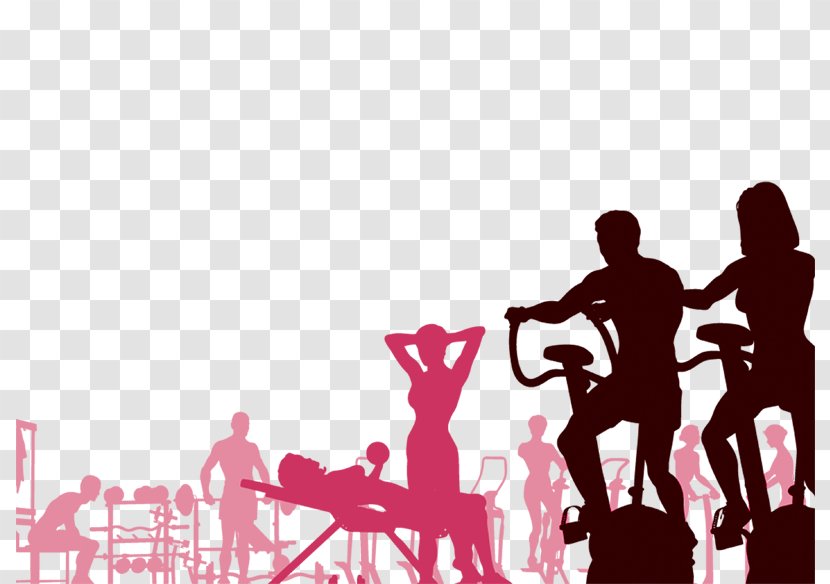 Fitness Centre Free Content Clip Art - Recreation - Silhouette Figures Transparent PNG