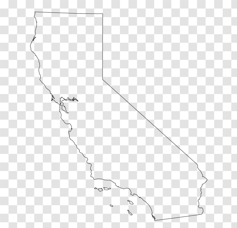 California Line Art Image Resolution Clip - Tattoo - Map Transparent PNG