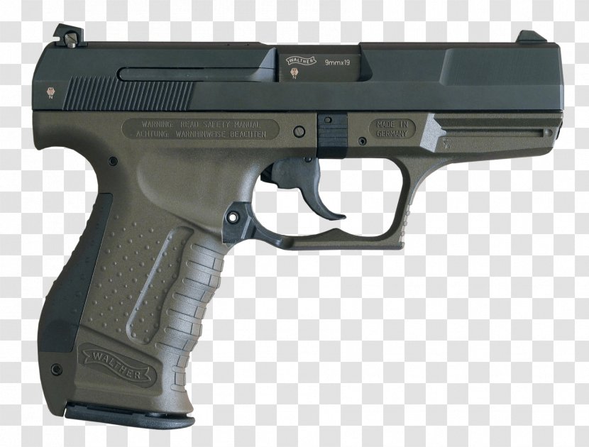 Walther P99 Carl GmbH Firearm Handgun 9×19mm Parabellum - Semiautomatic Pistol - Close Quarters Combat Transparent PNG