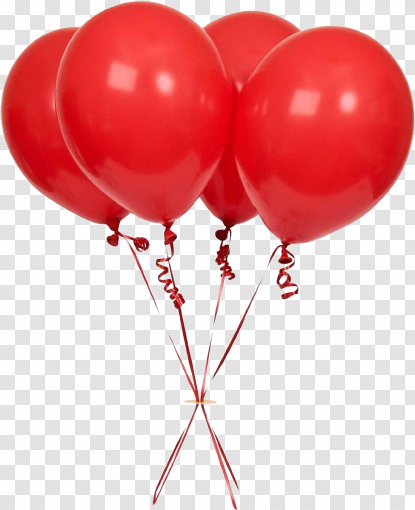 Balloon Red Party Supply Toy Air Sports - Cluster Ballooning Heart Transparent PNG