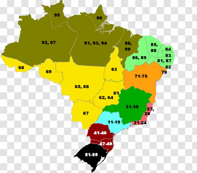 Brazil Vector Map Blank Transparent PNG
