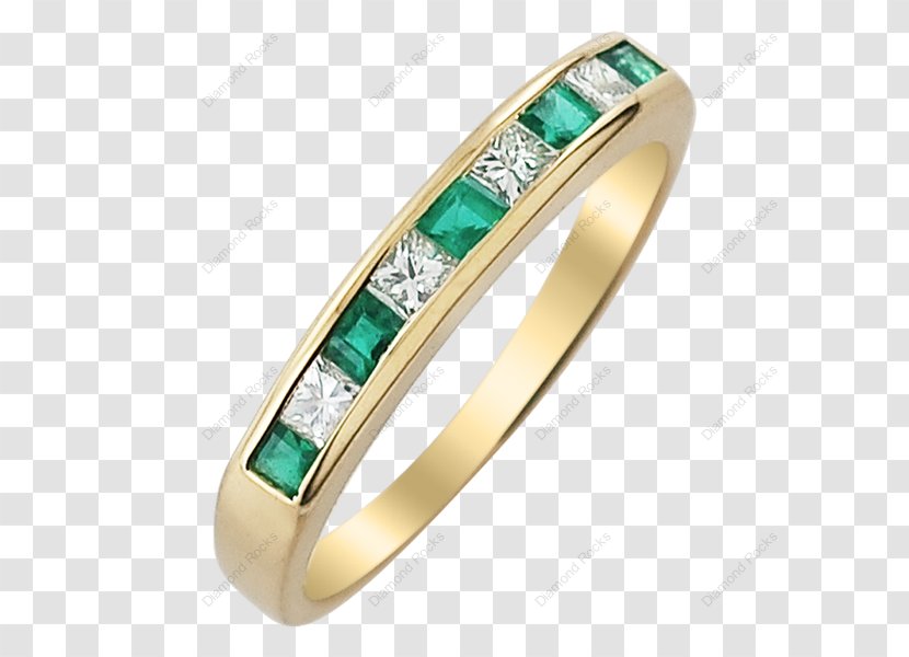 Emerald Eternity Ring Diamond Cut - Engagement - Antique Rings Transparent PNG