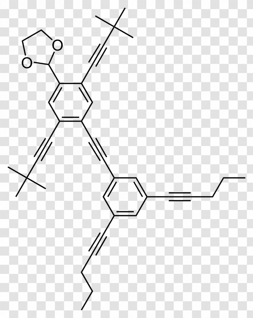 NanoPutian Phenyl Group Structural Formula Organic Chemistry - Black And White - Acetylene Transparent PNG