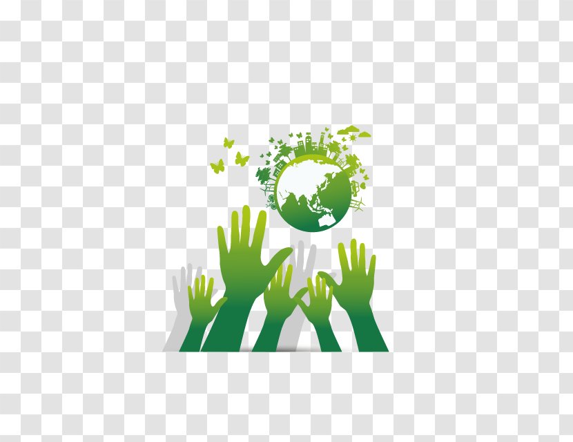 Ecology Environmental Protection Ecosophy - Leaf - Vector Green Hand Butterfly Transparent PNG