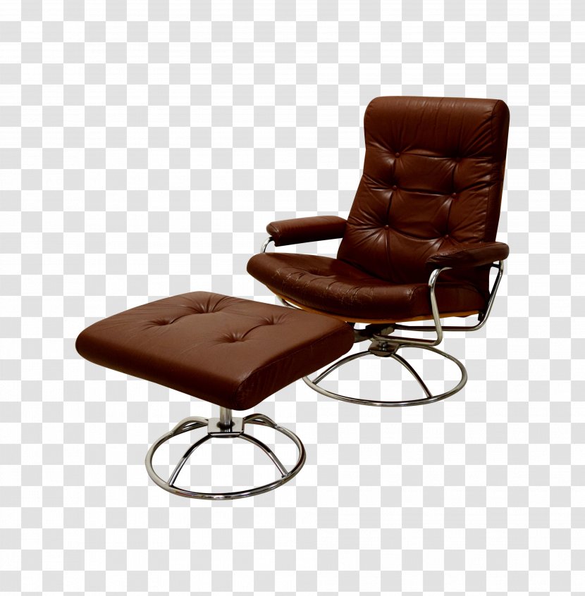 Eames Lounge Chair Furniture Recliner Foot Rests - Brown Transparent PNG