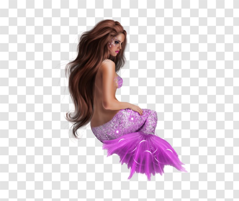 Mermaid Siren Merman Illustration Image - Violet Transparent PNG