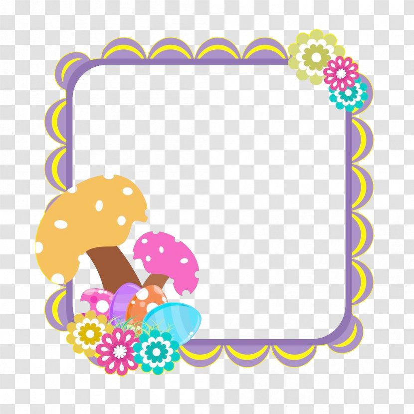 Purple Area Clip Art - Colorful Cute Style Easter Border Pattern Transparent PNG