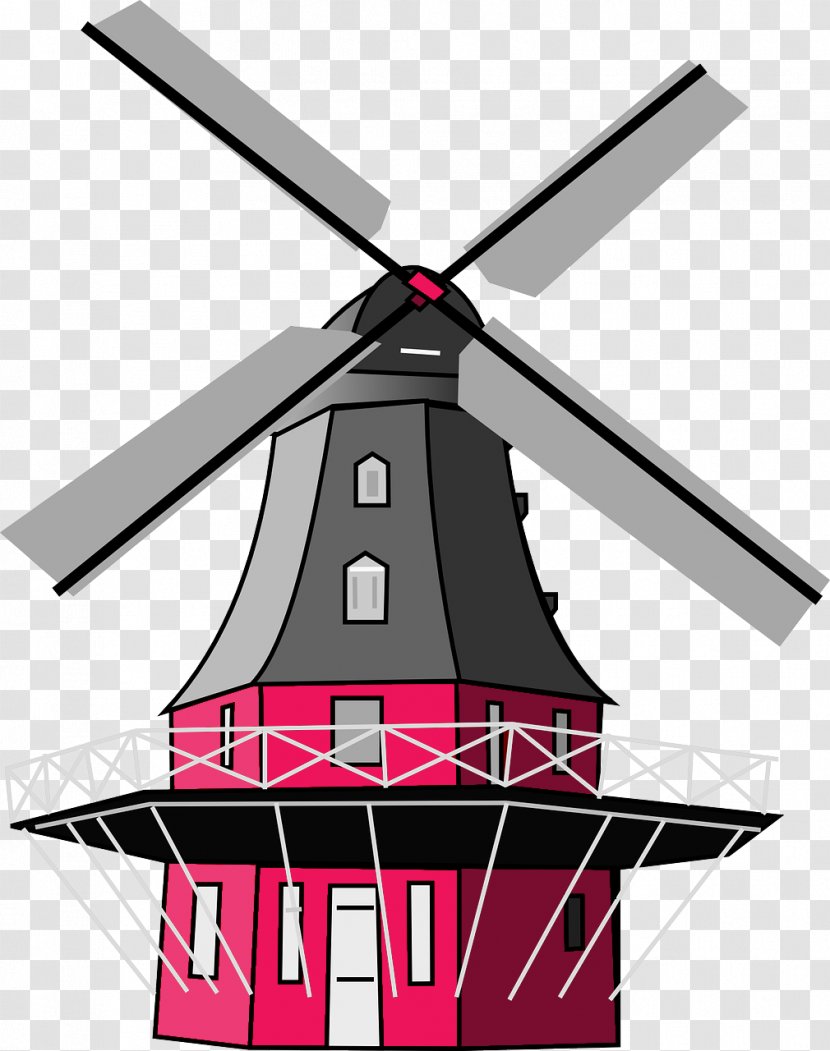 Netherlands Windmill Clip Art - Rotorcraft - Wind Transparent PNG