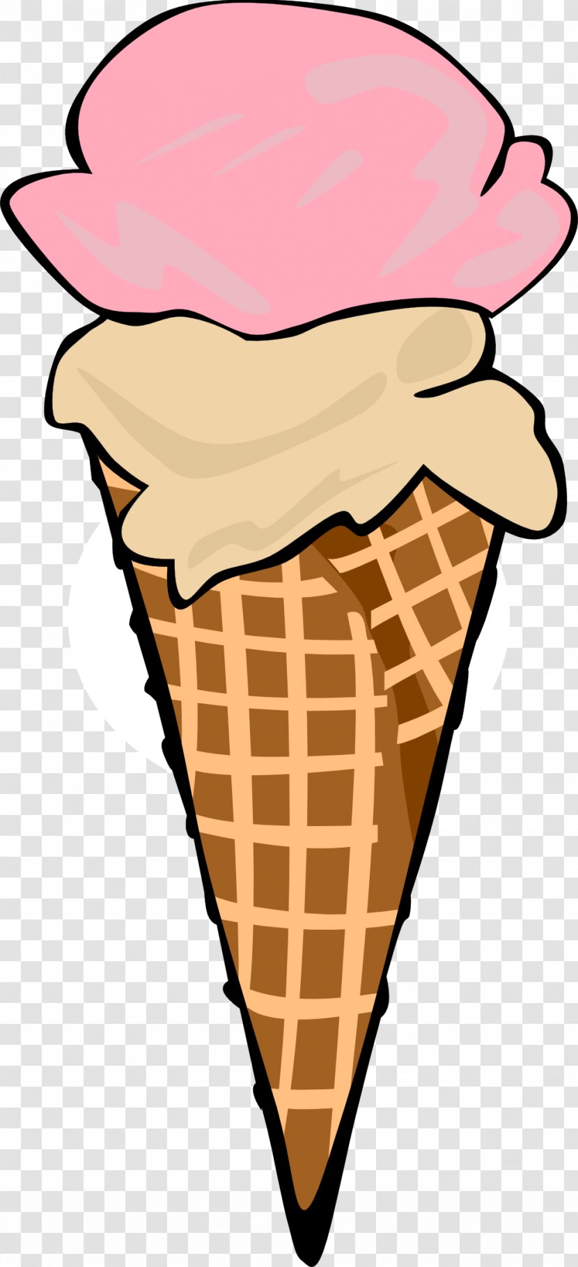 Ice Cream Cone Sundae Chocolate - Vanilla - Picture Of A Transparent PNG