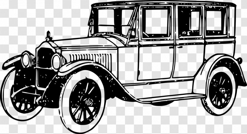 Vintage Car Classic Antique Clip Art - Drawing Transparent PNG