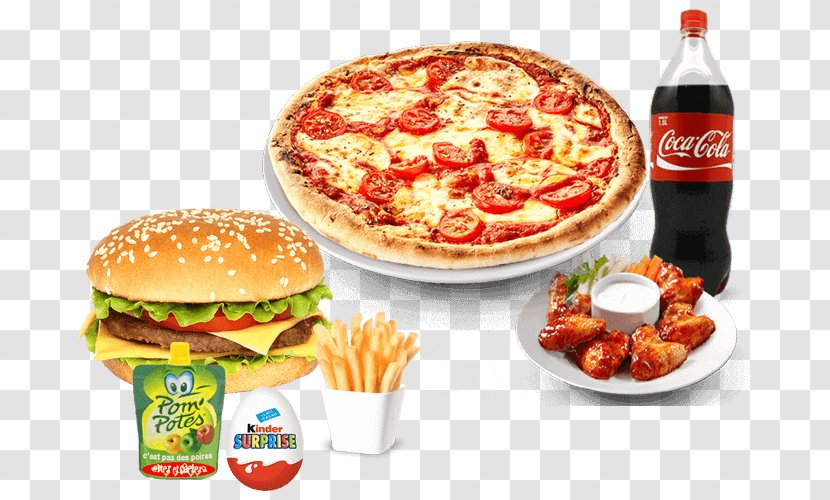 Pizza Cheeseburger Fast Food Breakfast Sandwich Junk Transparent PNG