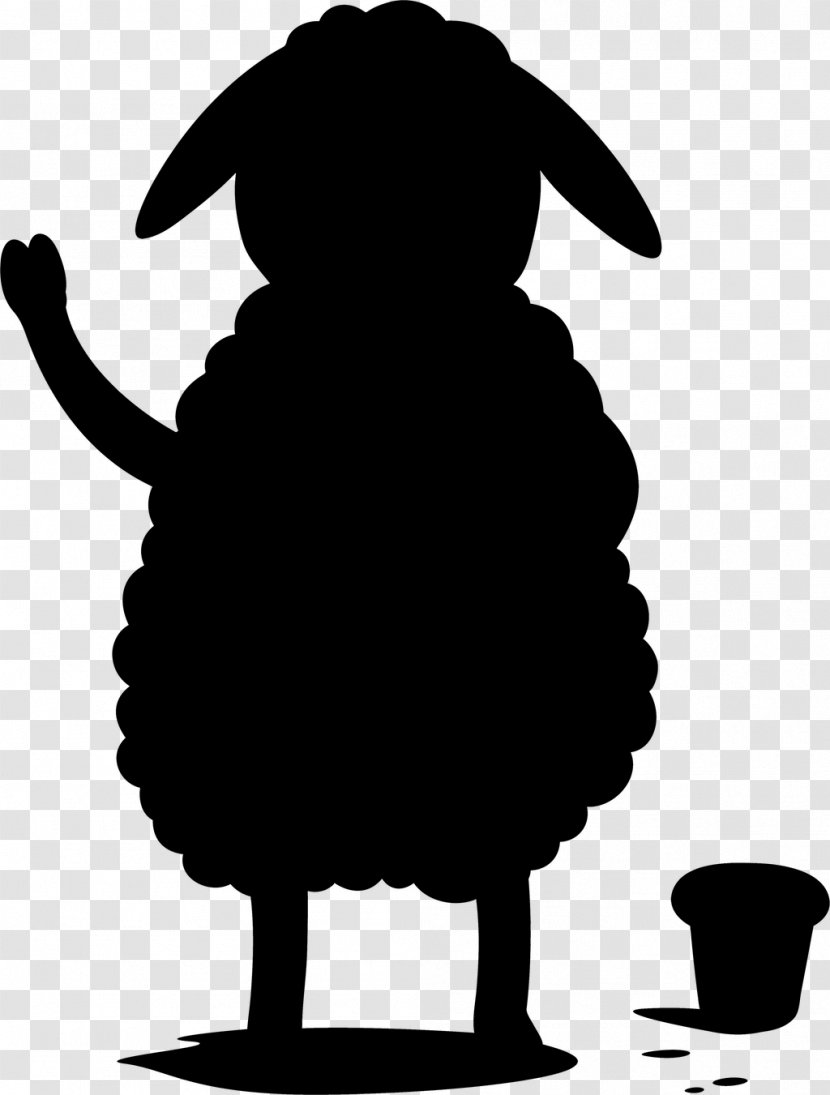Dog Pet Clip Art Mammal Silhouette - Sheep - Blackandwhite Transparent PNG