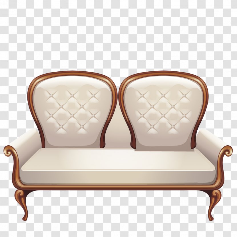 Table Couch Clip Art - Vector European Style Sofa Transparent PNG