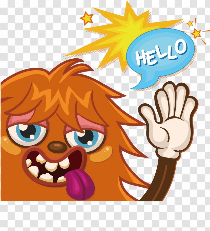Download - Art - A Little Monster Greeted By Vector Transparent PNG