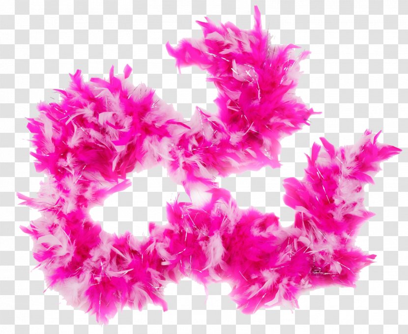 Feather Boa Pink Party - Red - Exquisite Color Transparent PNG