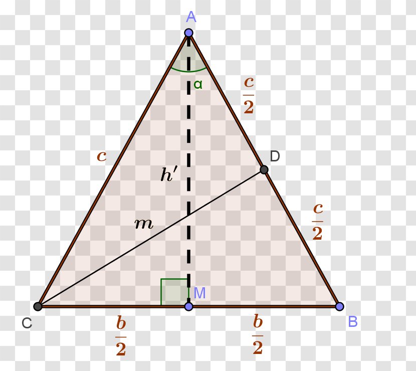 Isosceles Triangle Altitude Formula - Right - Angular Geometry Transparent PNG