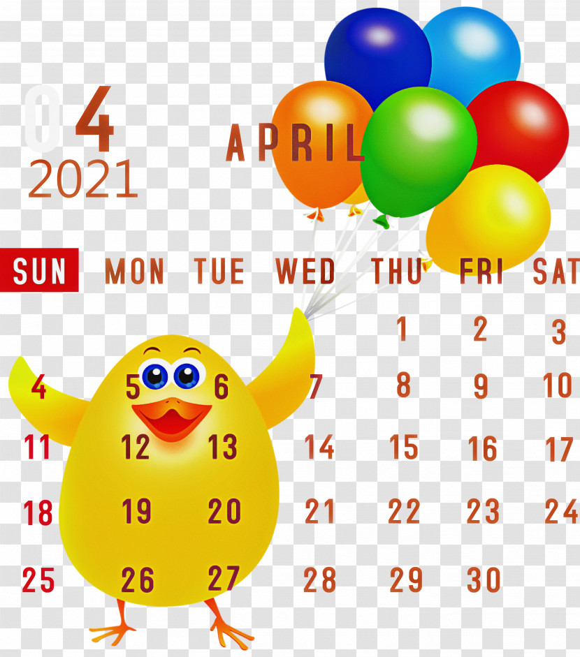 April 2021 Printable Calendar April 2021 Calendar 2021 Calendar Transparent PNG