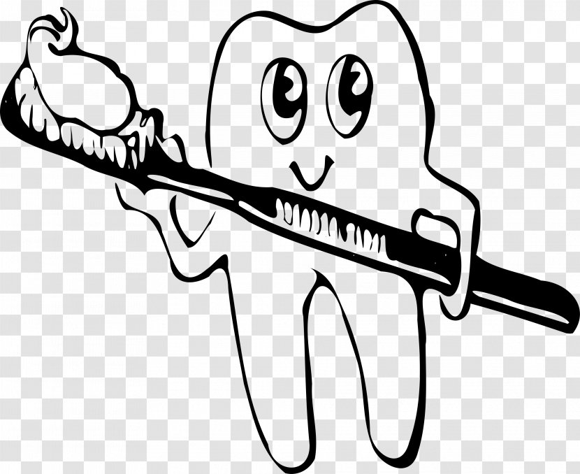 Tooth Brushing Toothbrush Dentistry Clip Art - Silhouette - Brush Transparent PNG