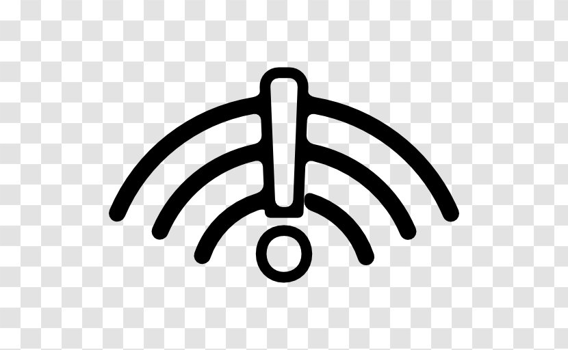 Wi-Fi Symbol Sign - Black And White Transparent PNG