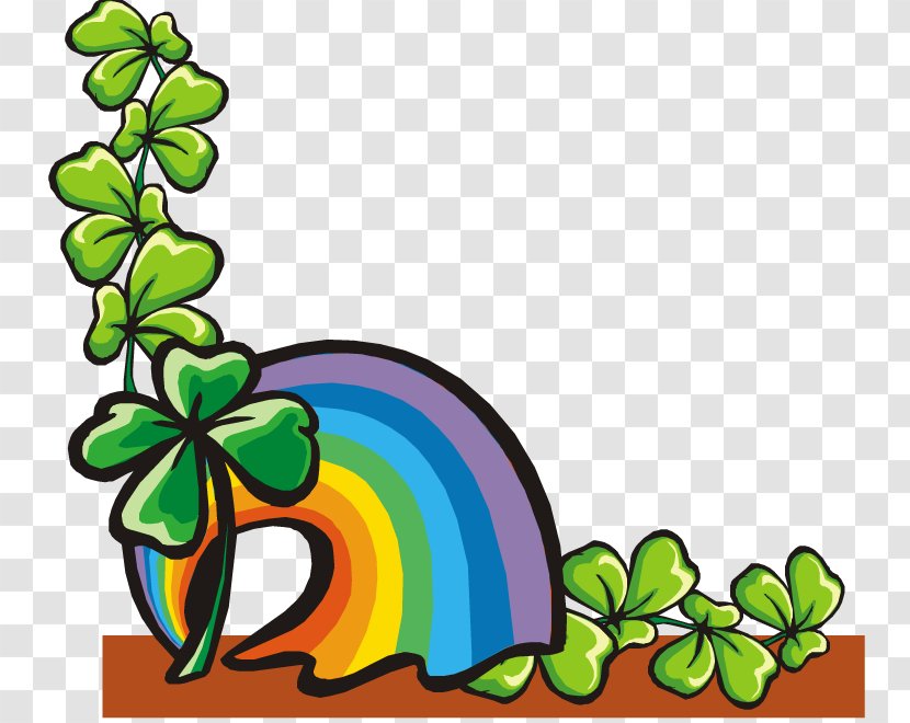 Four-leaf Clover Rainbow Green - Flower - Some Transparent PNG