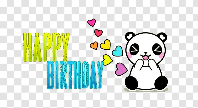 Giant Panda Happy Birthday To You Wish Clip Art - Cartoon Transparent PNG