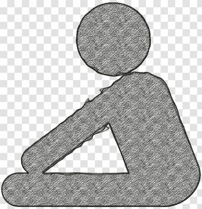 Sports Icon Yoga Frontal Flexion Posture Silhouette Of Side View Icon Human Pictos Icon Transparent PNG