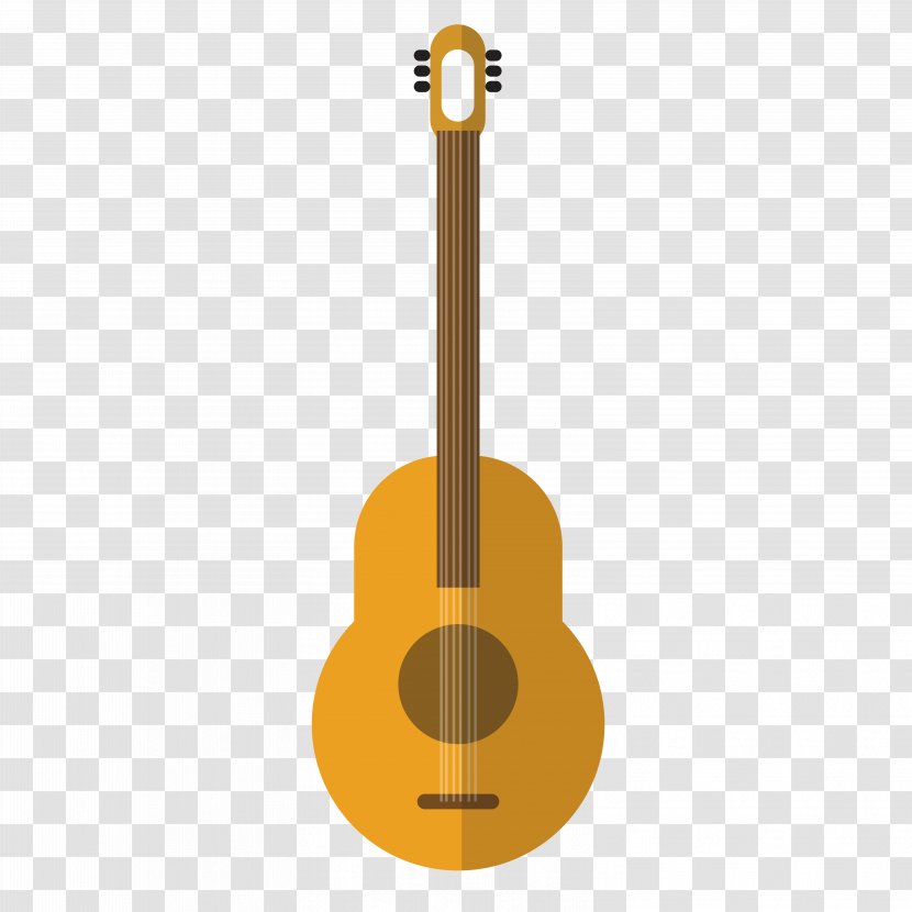 Acoustic Guitar Ukulele - Cavaquinho - Vector Flat Transparent PNG