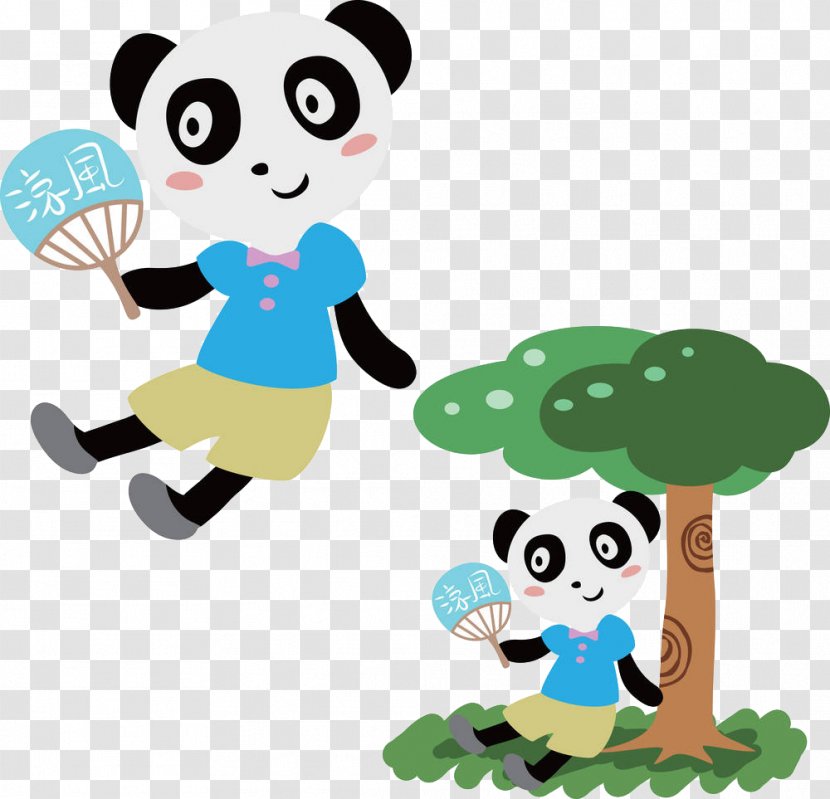 Giant Panda Stock Photography Illustration - Cartoon - Handy Transparent PNG