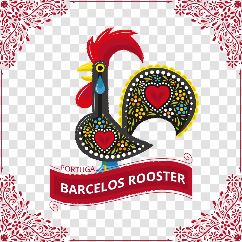 Barcelos, Portugal Rooster Of Barcelos Clip Art - Vector Color Love Cock Transparent PNG