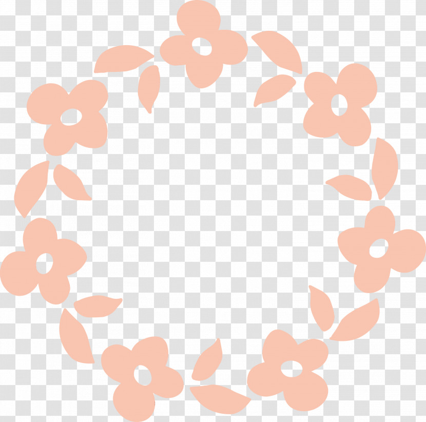 Pink Circle Pattern Leaf Peach Transparent PNG