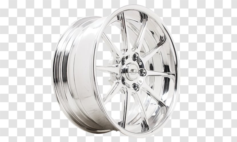 Alloy Wheel Spoke Rim - Silver Transparent PNG
