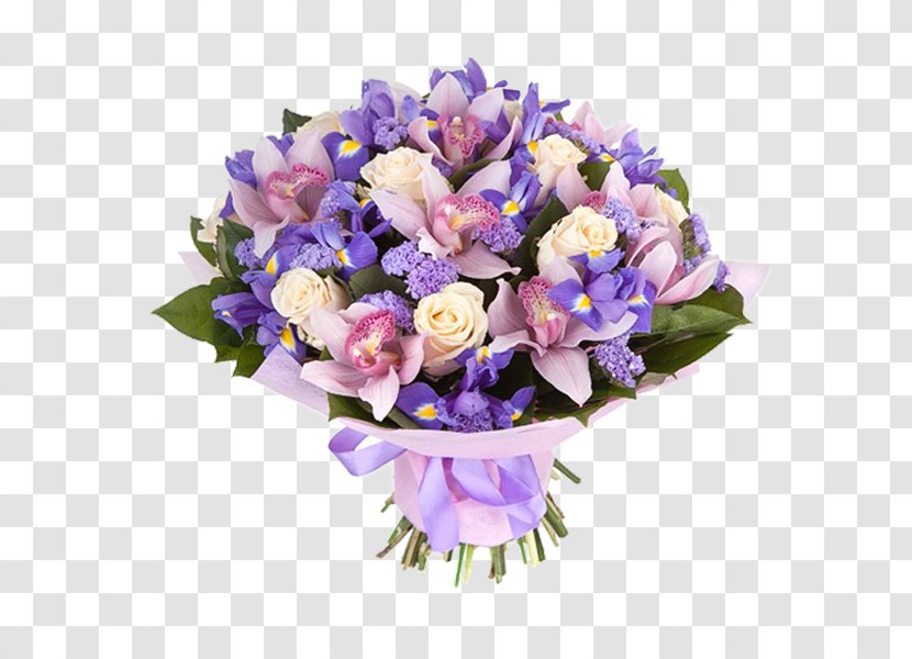 Flower Bouquet Orchids Garden Roses Yekaterinburg - Purple - Of Transparent PNG