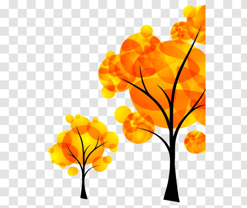 Autumn Tree Clip Art - Petal Transparent PNG