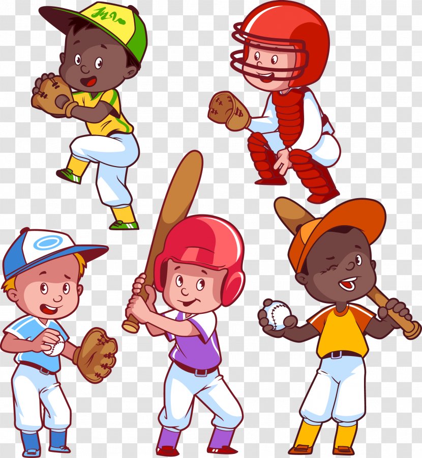 Baseball Cartoon Child Clip Art - Vector Transparent PNG